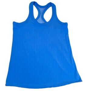 Athletic Works Tank Top Blue Sleeveless Racerback Mesh Back Activewear Womens XS